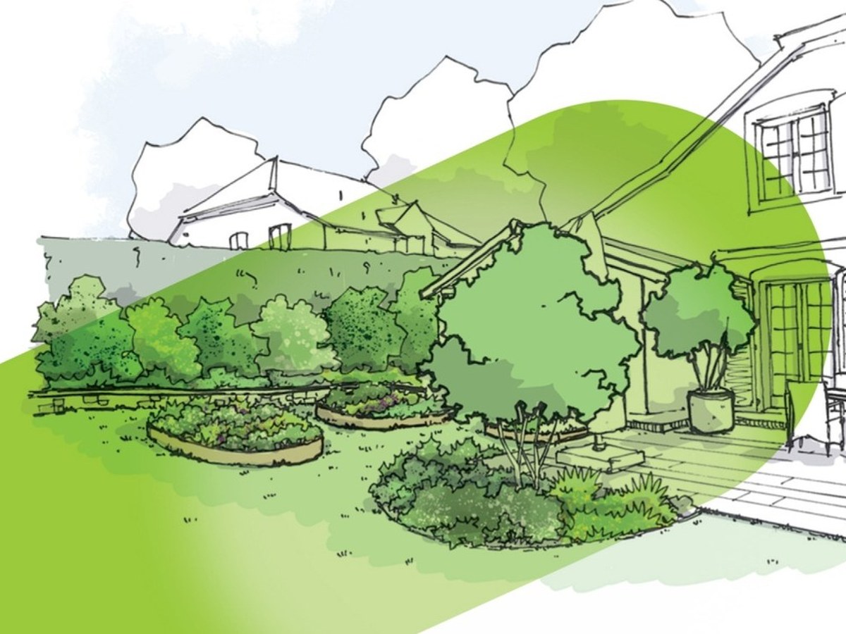 Landscape design sketch and consultancy planning